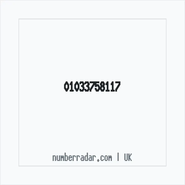 Reverse number check for +44 1033 758117 — who called me?