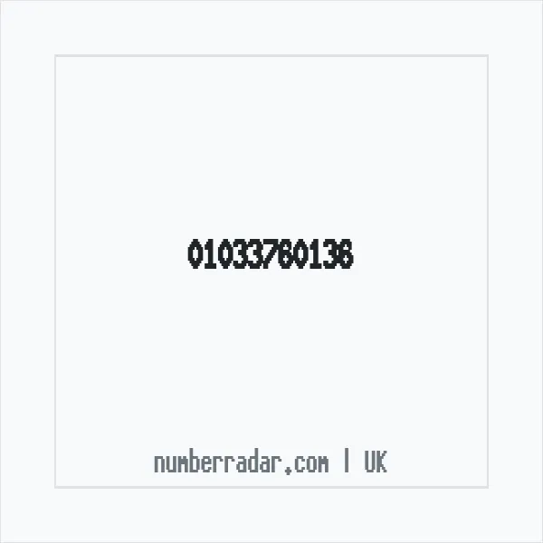 Reverse number check for +44 1033 760136 — who called me?
