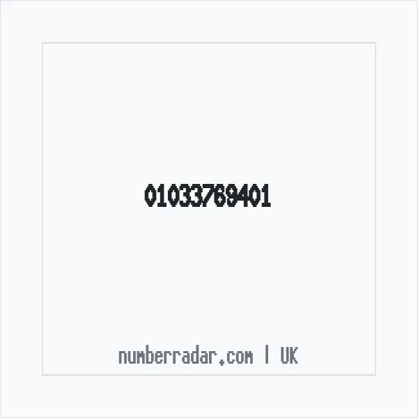 Reverse number check for +44 1033 769401 — who called me?