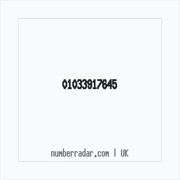 Reverse number check for +44 1033 917645 — who called me?