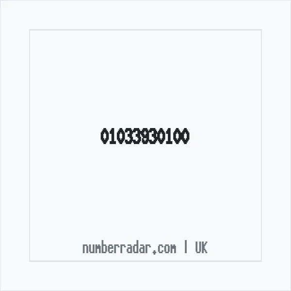 Reverse number check for +44 1033 930100 — who called me?