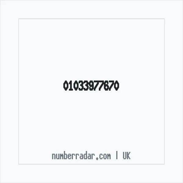 Reverse number check for +44 1033 977670 — who called me?
