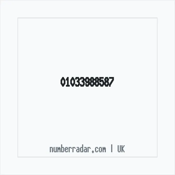 Reverse number check for +44 1033 988587 — who called me?