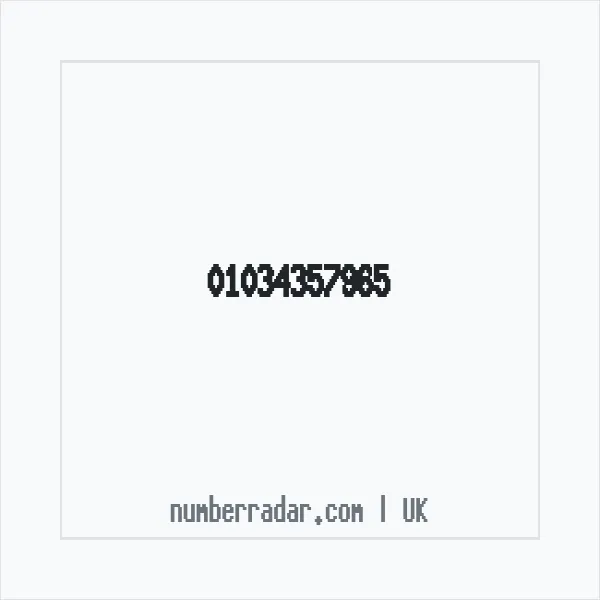 Reverse number check for +44 1034 357965 — who called me?