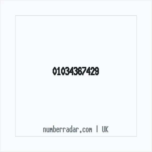 Reverse number check for +44 1034 367429 — who called me?