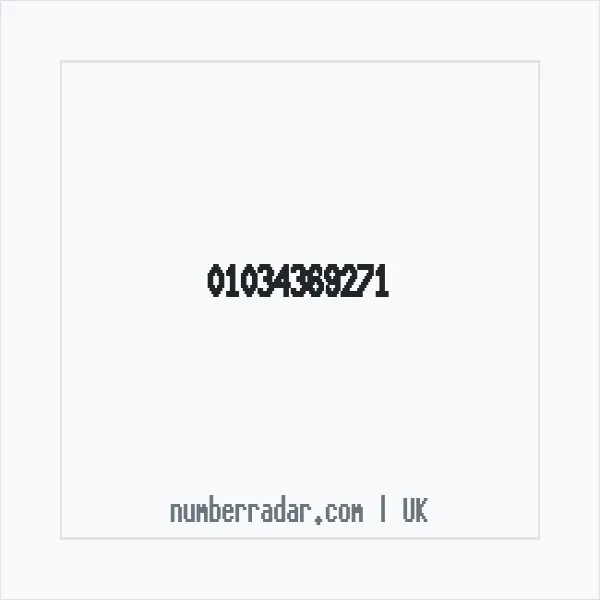 Reverse number check for +44 1034 369271 — who called me?