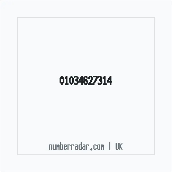 Reverse number check for +44 1034 627314 — who called me?