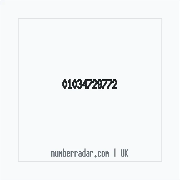 Reverse number check for +44 1034 729772 — who called me?