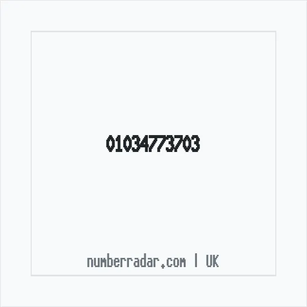 Reverse number check for +44 1034 773703 — who called me?