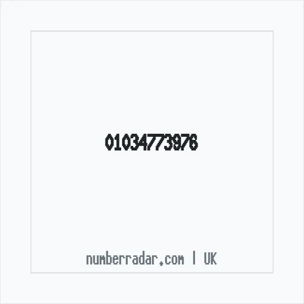 Reverse number check for +44 1034 773976 — who called me?