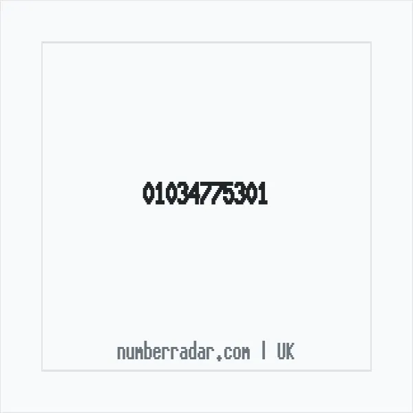 Reverse number check for +44 1034 775301 — who called me?