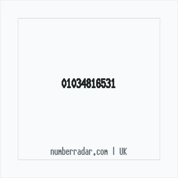 Reverse number check for +44 1034 816531 — who called me?