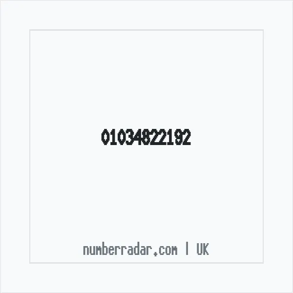 Reverse number check for +44 1034 822192 — who called me?