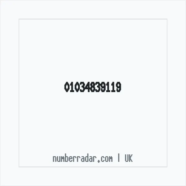 Reverse number check for +44 1034 839119 — who called me?