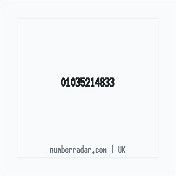 Reverse number check for +44 1035 214833 — who called me?
