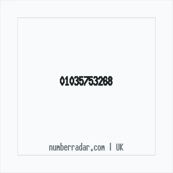 Reverse number check for +44 1035 753268 — who called me?