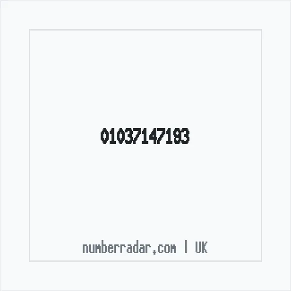 Reverse number check for +44 1037 147193 — who called me?