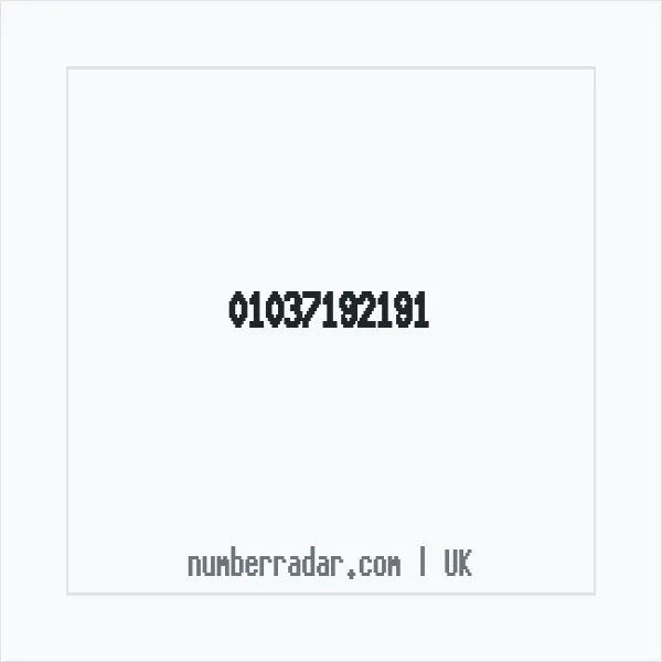 Reverse number check for +44 1037 192191 — who called me?