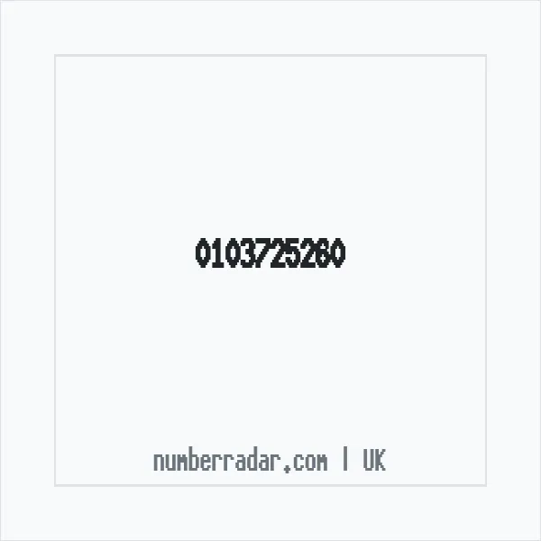 Reverse number check for +44 103725260 — who called me?