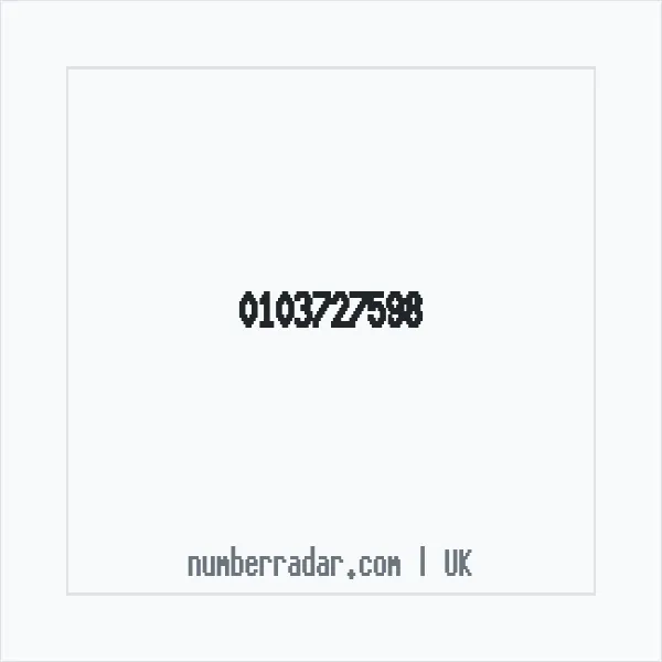 Reverse number check for +44 103727598 — who called me?