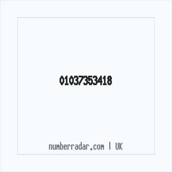 Reverse number check for +44 1037 353418 — who called me?