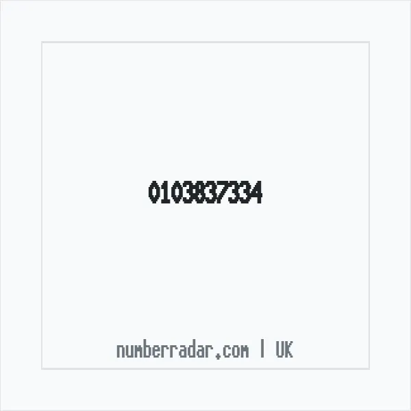 Reverse number check for +44 103837334 — who called me?