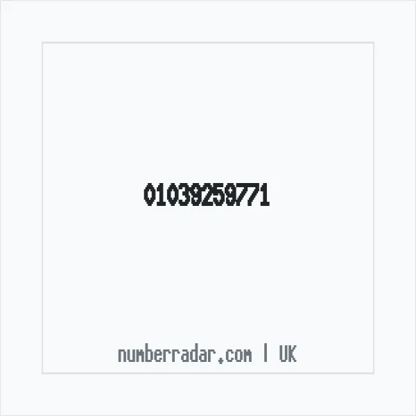 Reverse number check for +44 1039 259771 — who called me?