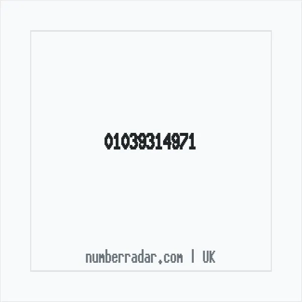 Reverse number check for +44 1039 314971 — who called me?
