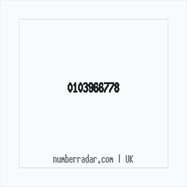 Reverse number check for +44 103966778 — who called me?