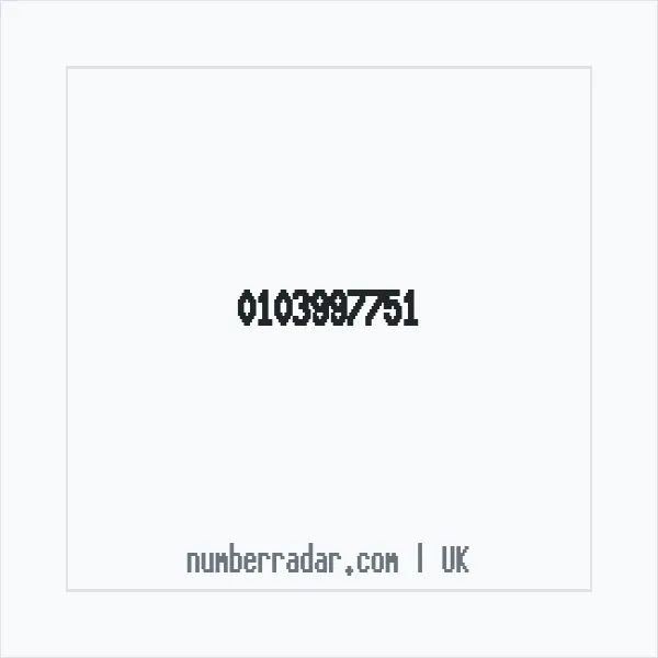 Reverse number check for +44 103997751 — who called me?