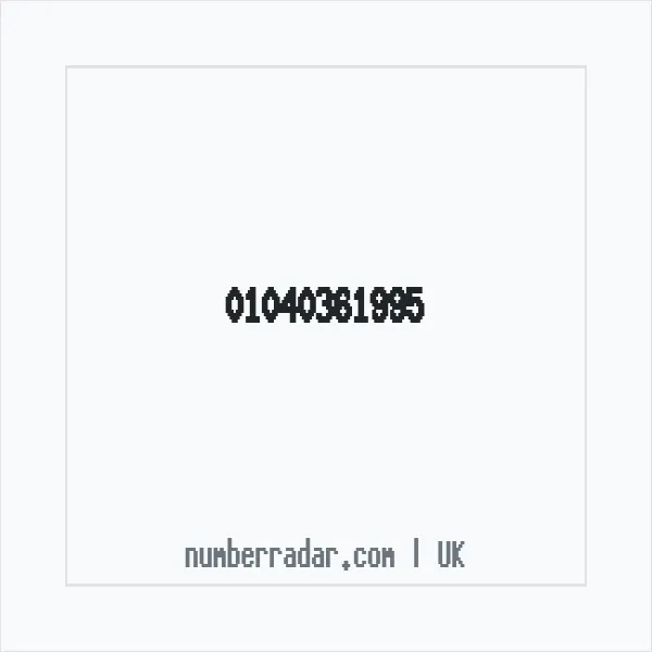 Reverse number check for +44 1040 361995 — who called me?