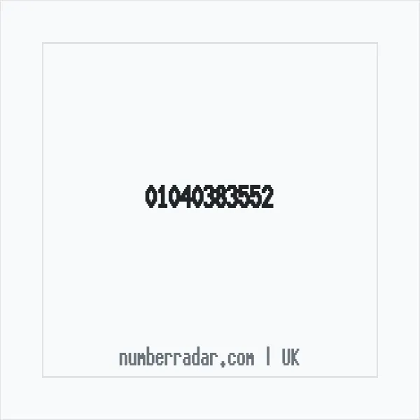 Reverse number check for +44 1040 383552 — who called me?
