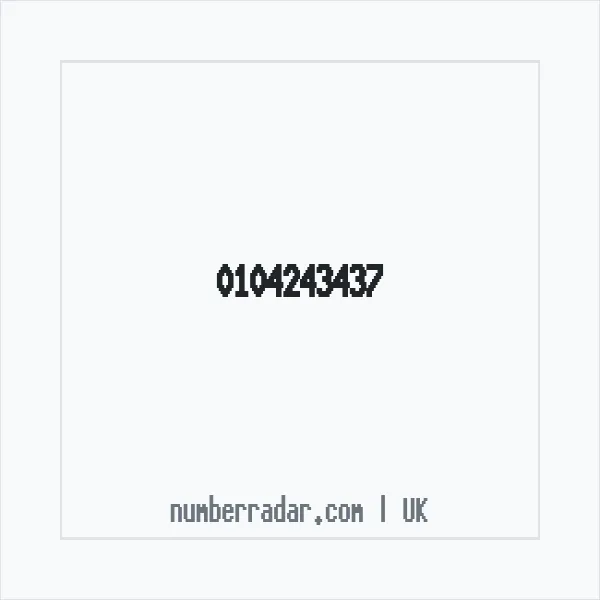Reverse number check for +44 104243437 — who called me?