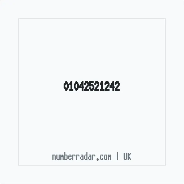 Reverse number check for +44 1042 521242 — who called me?