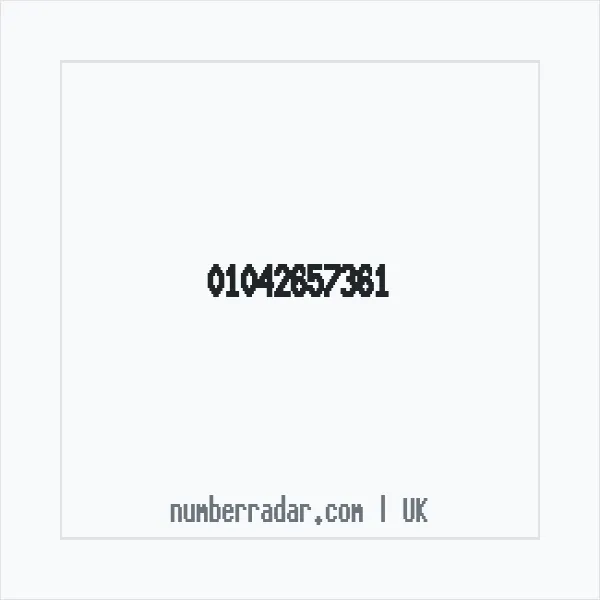 Reverse number check for +44 1042 657361 — who called me?