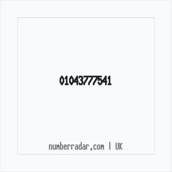 Reverse number check for +44 1043 777541 — who called me?