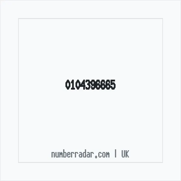 Reverse number check for +44 104396665 — who called me?