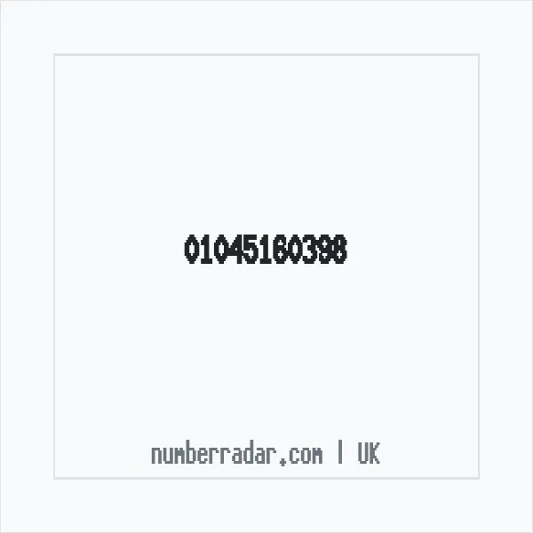 Reverse number check for +44 1045 160398 — who called me?