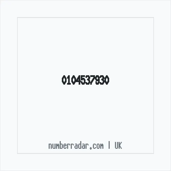 Reverse number check for +44 104537930 — who called me?