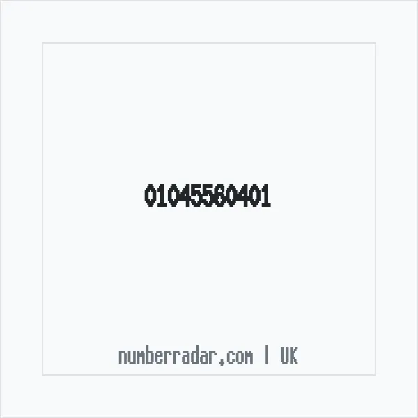 Reverse number check for +44 1045 560401 — who called me?