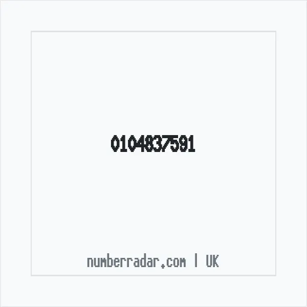Reverse number check for +44 104837591 — who called me?