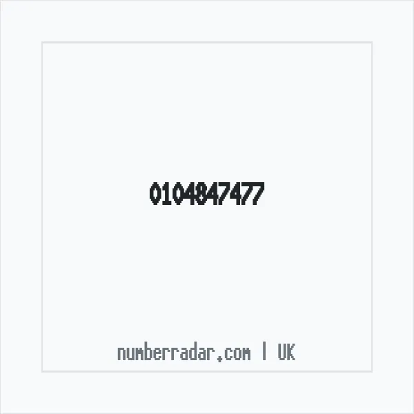 Reverse number check for +44 104847477 — who called me?
