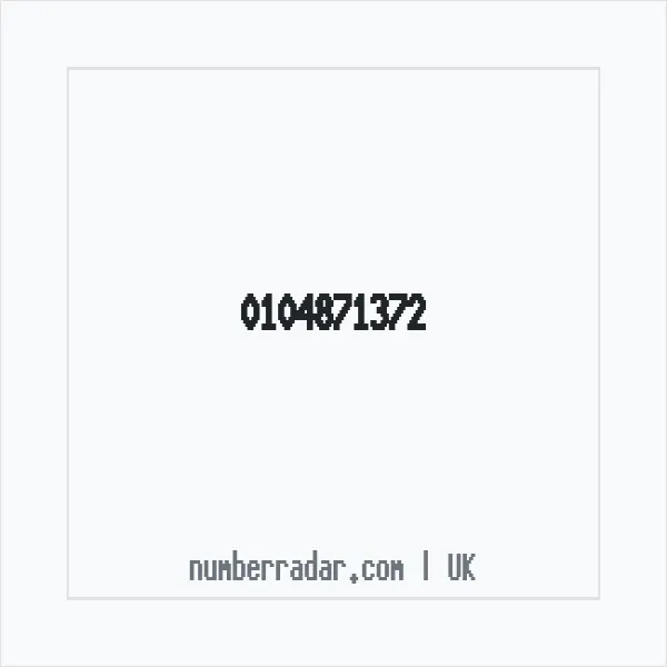 Reverse number check for +44 104871372 — who called me?