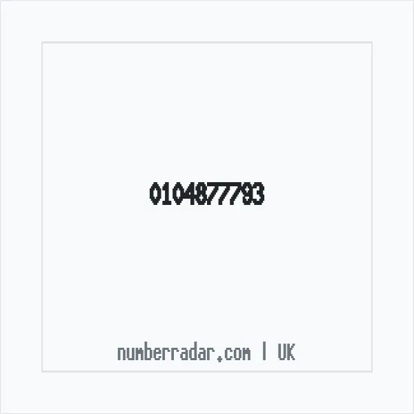 Reverse number check for +44 104877793 — who called me?