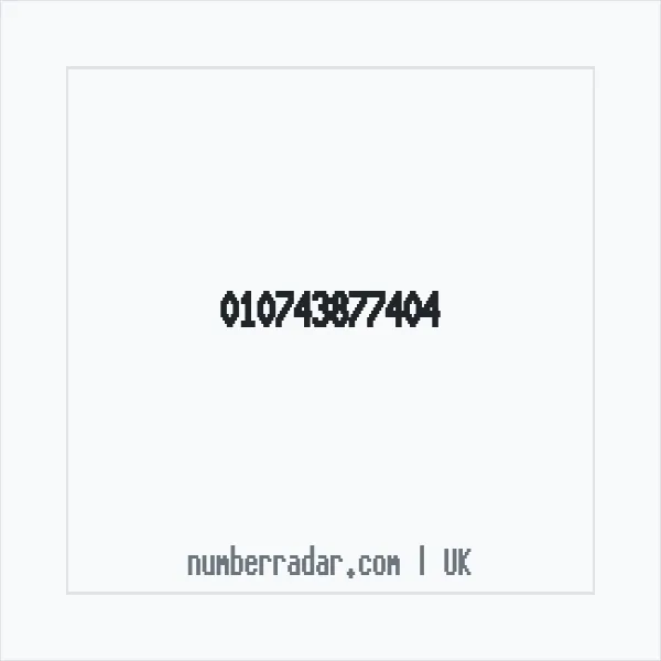 Reverse number check for +44 (1074) 387-740 — who called me?