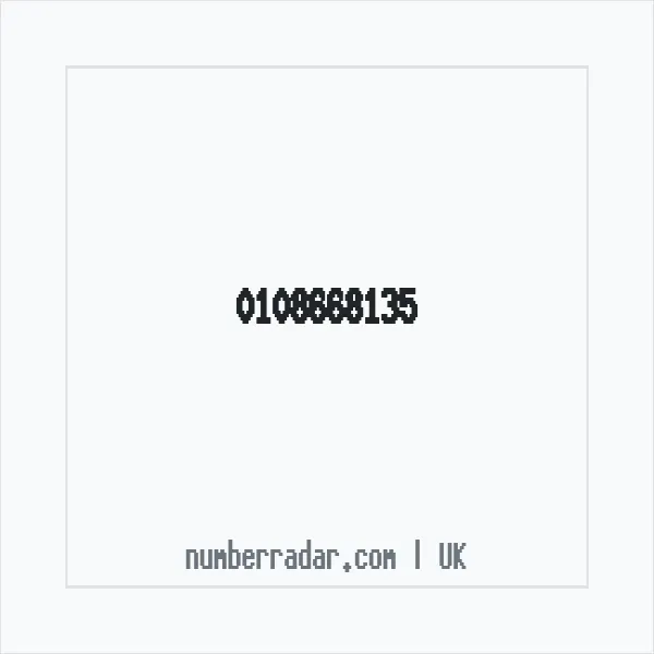 Reverse number check for +44 108668135 — who called me?
