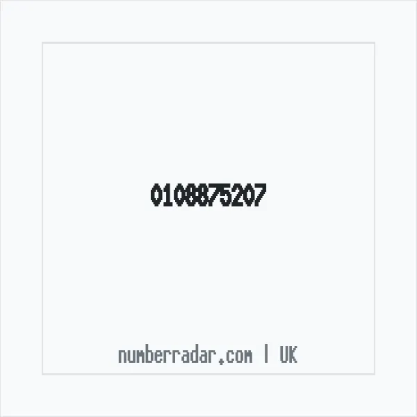 Reverse number check for +44 108875207 — who called me?