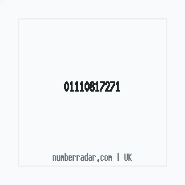 Reverse number check for +44 1110 817271 — who called me?