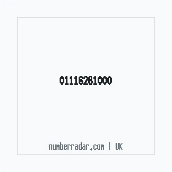 Reverse number check for +44 1116 261000 — who called me?