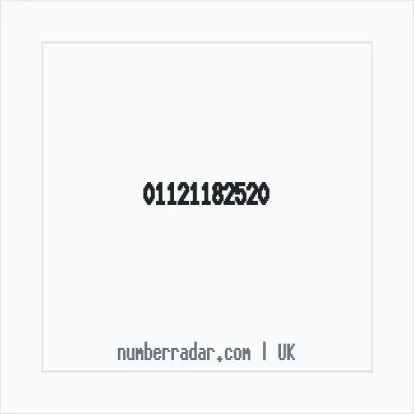 Reverse number check for +44 1121 182520 — who called me?
